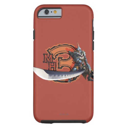 Male hunter with long sword  lagiacrus armor 4 tough iPhone 6 case