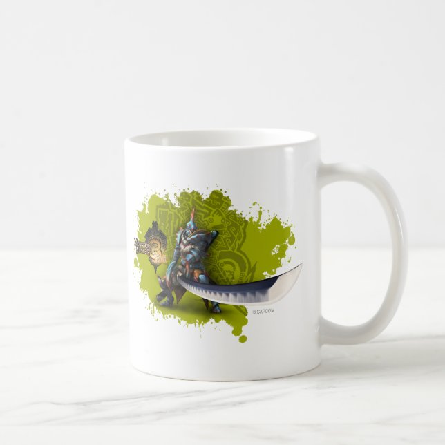 Male hunter with long sword & lagiacrus armor coffee mug (Right)