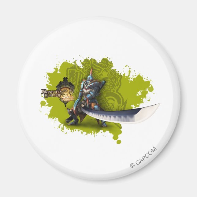 Male hunter with long sword & lagiacrus armor magnet (Front)