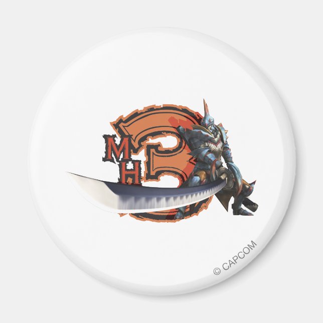 Male hunter with long sword & lagiacrus armor magnet (Front)