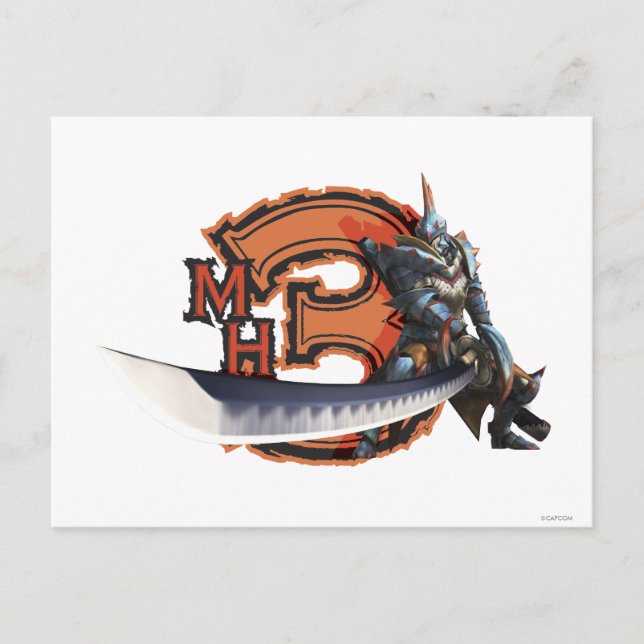 Male hunter with long sword & lagiacrus armor postcard (Front)