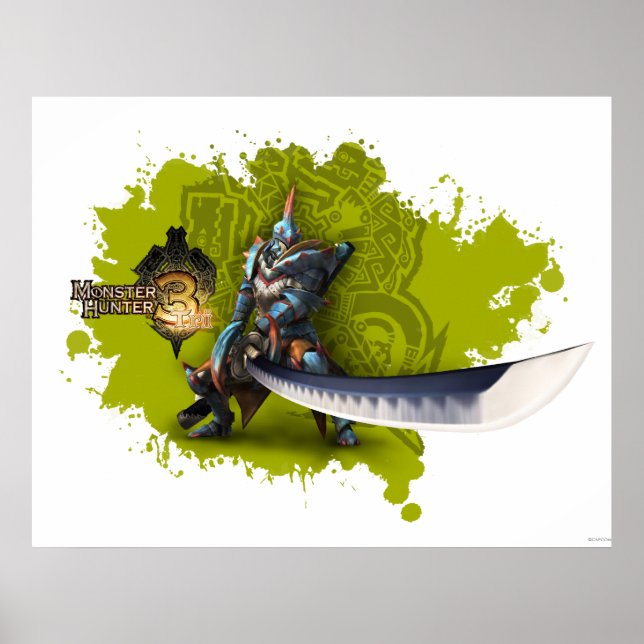 Male hunter with long sword & lagiacrus armor poster (Front)