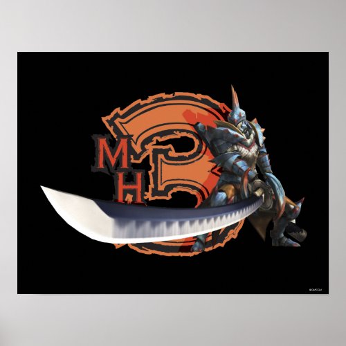 Male hunter with long sword  lagiacrus armor poster