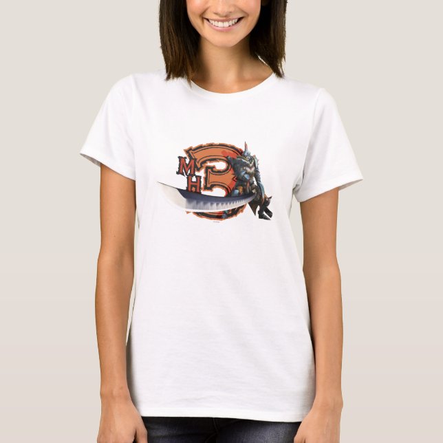 Male hunter with long sword & lagiacrus armor T-Shirt (Front)