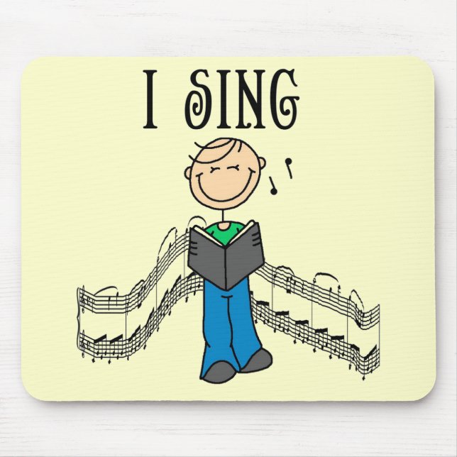Male I Sing T-shirts and Gifts Mouse Pad (Front)