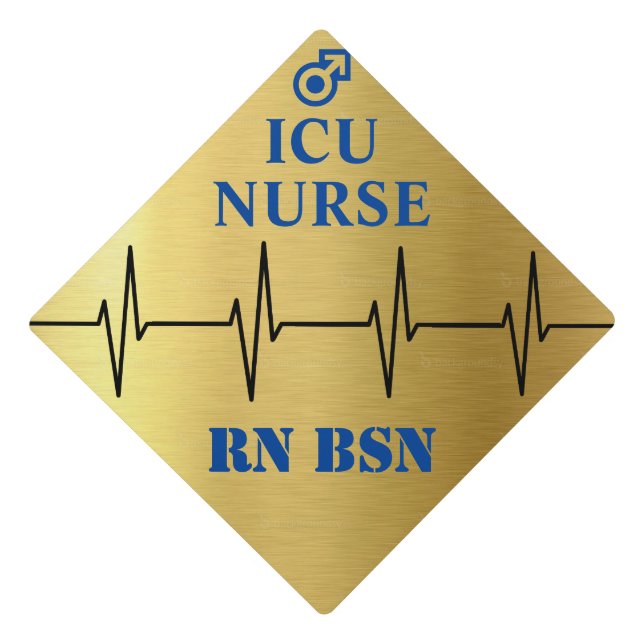 Male ICU Nurse Cap Topper (Front)