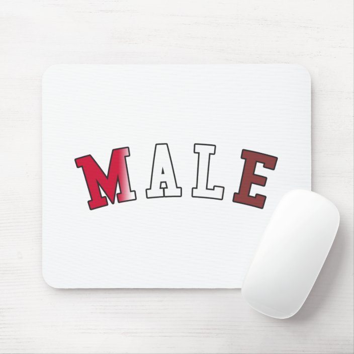Male in Maldives National Flag Colors Mousepad