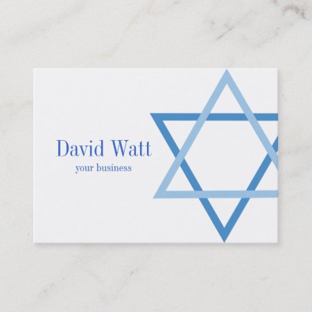 Male Jewis Star Of David Business Card