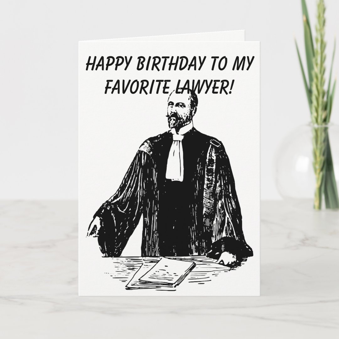 Male Lawyer Birthday Card | Zazzle