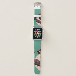 Male legs stacking in round on pastel geometrical apple watch band
