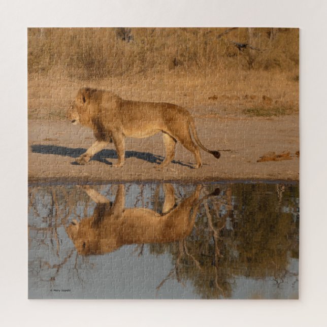 MALE LION REFLECTED JIGSAW PUZZLE (Vertical)