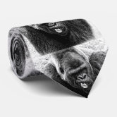 Gray Polyester Gorilla Tie