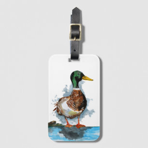 Male Mallard Duck Luggage Tag