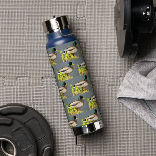 Male Mallard Duck Pattern Water Bottle