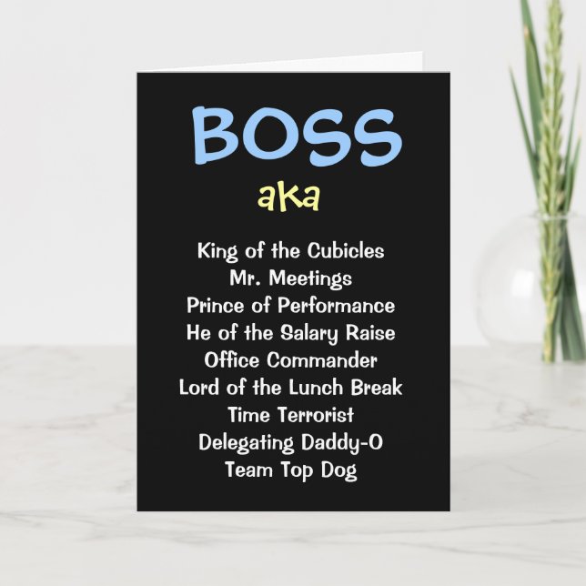 Male Man Boss Christmas Funny Cruel Joke Card (Front)