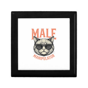 Male Manipulator Funny Cat Sunglasses Vintage Shir Gift Box