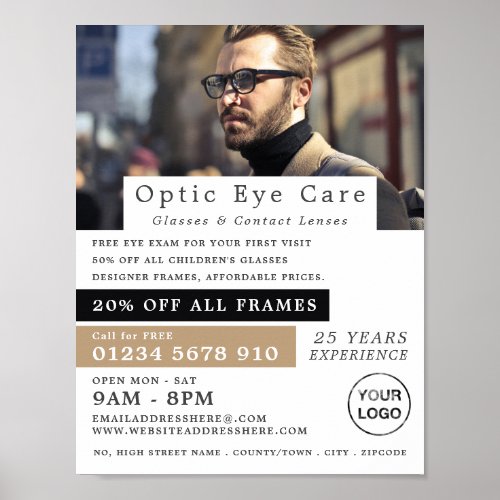 Male Model Optician Technical Practitioner Poster
