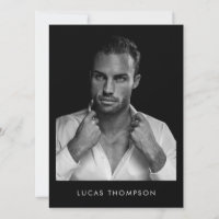 Male Modeling Actor Comp Card 5 Photo QR Code