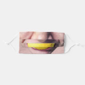 Male Mouth Eating Lemon Funny Hilarious Adult Cloth Face Mask (Front, Folded)