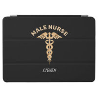 Wooden Badge for Nurse, Male Nurse - Customizable