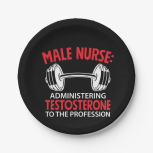 Male Nurse Gift Nurse Administration Paper Plates