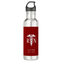 Male Nurse Graduate Caduceus Burgundy Personalized