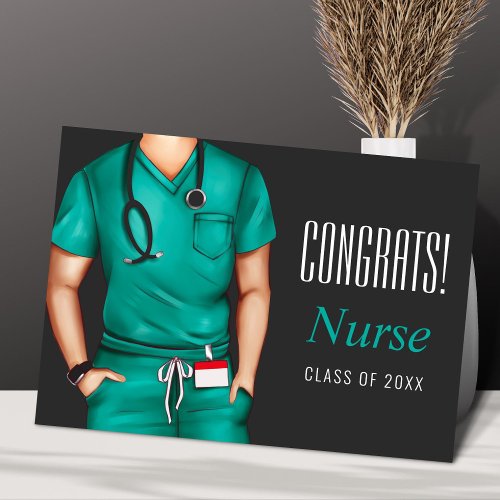 Male Nurse Graduation Congratulations Card