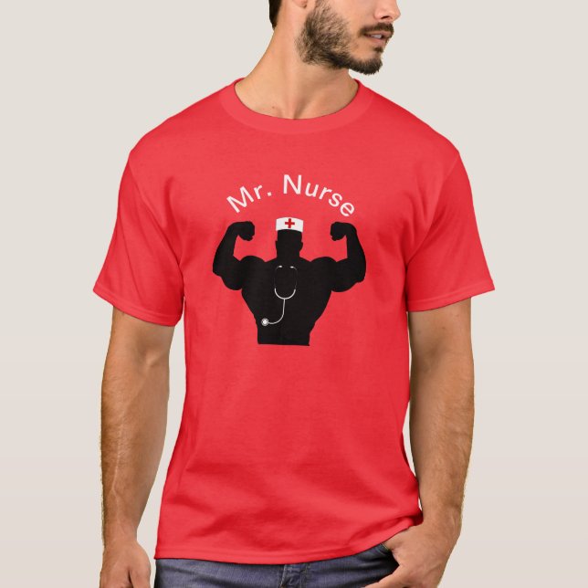 Male nurse muscleman medical T-Shirt (Front)