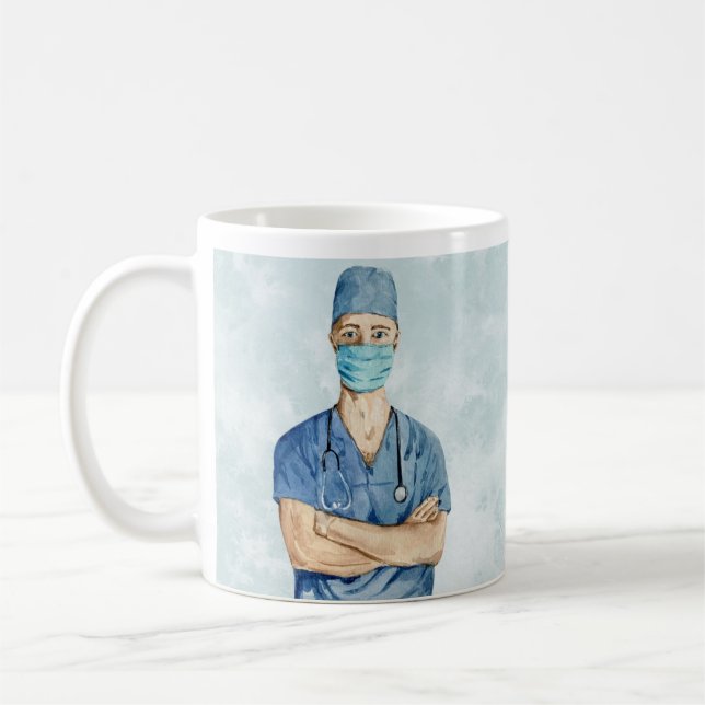 Male Nurse  Personalized  Coffee Mug (Left)