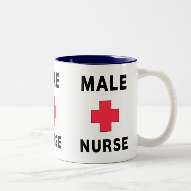 Male Nurse Two-Tone Coffee Mug (Right)