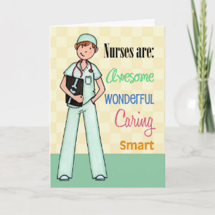 Male Nurses Are Awesome - Nurses Day Card