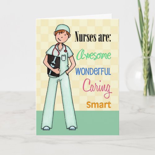 Male Nurses Are Awesome _ Nurses Day Card