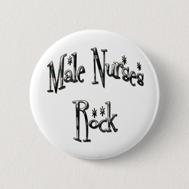 Male Nurses Rock Button (Front)
