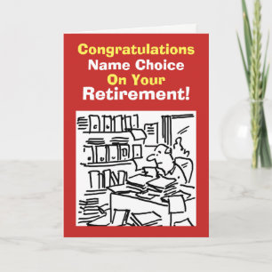 Male Office Worker Retirement Card