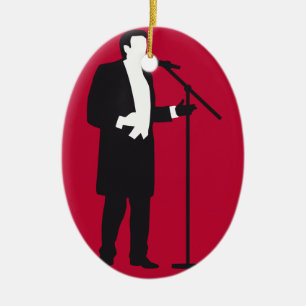 male opera singer ceramic ornament