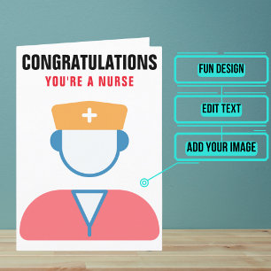 Male or Female Nurse Graduation Congratulations Card