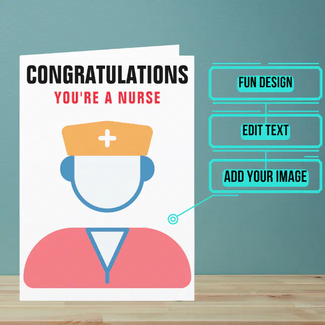 Male or Female Nurse Graduation Congratulations Card | Zazzle