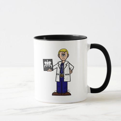 Male Orthopedic Doctor with Hip X_Ray Mug