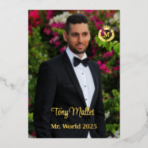 Male Pageant Autograph Card