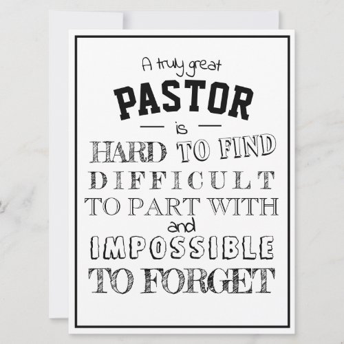Male Pastor Appreciation Thank you Gift Card