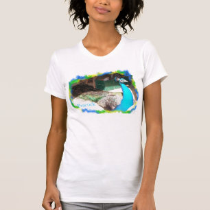 Male Peacock Sunbathing T-Shirt