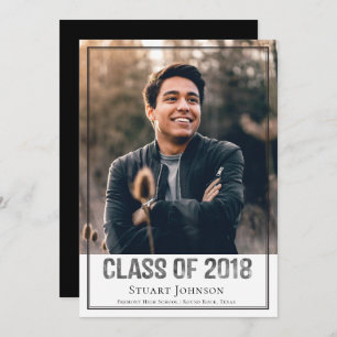 Male Photo Graduation Announcement Invitation