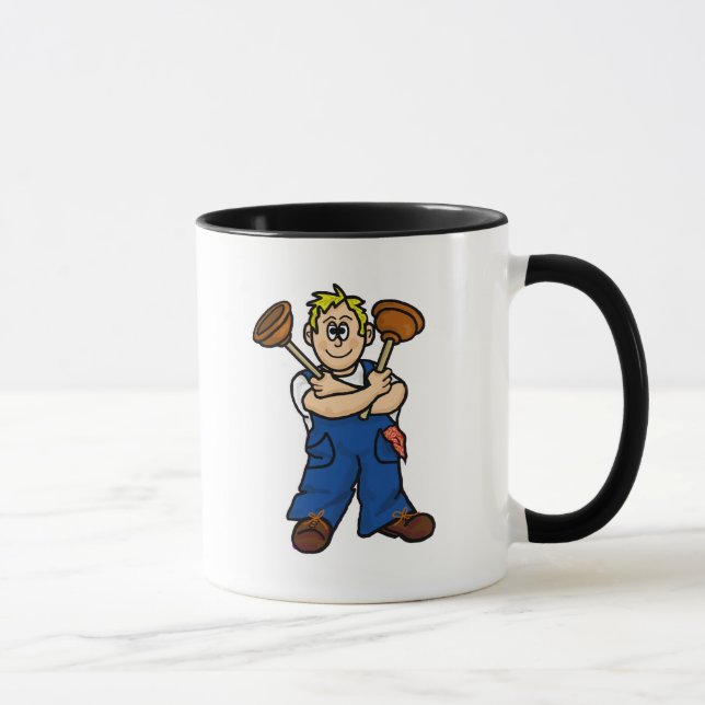 Male Plumber Mug (Customize It) (Right)