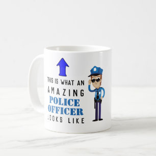 MALE POLICE Officer Cartoon CARICATURE Custom Coffee Mug