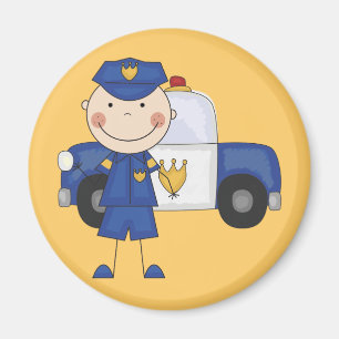 Male Police Officer Tshirts and Gifts Magnet