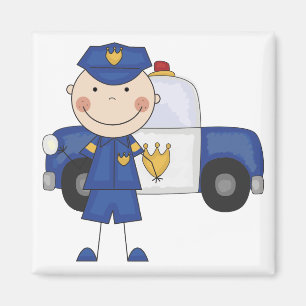 Male Police Officer Tshirts and Gifts Magnet