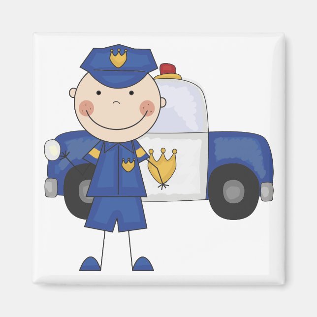 Male Police Officer Tshirts and Gifts Magnet (Front)