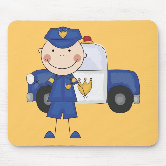 Male Police Officer Tshirts and Gifts Mouse Pad (Front)