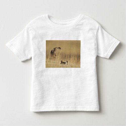 Male prairie chickens at lek in Loup County Toddler T_shirt