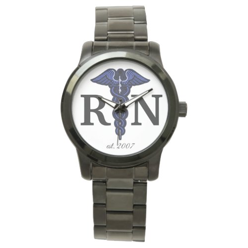 Male Registered Nurse Caduceus RN Personalize Year Watch